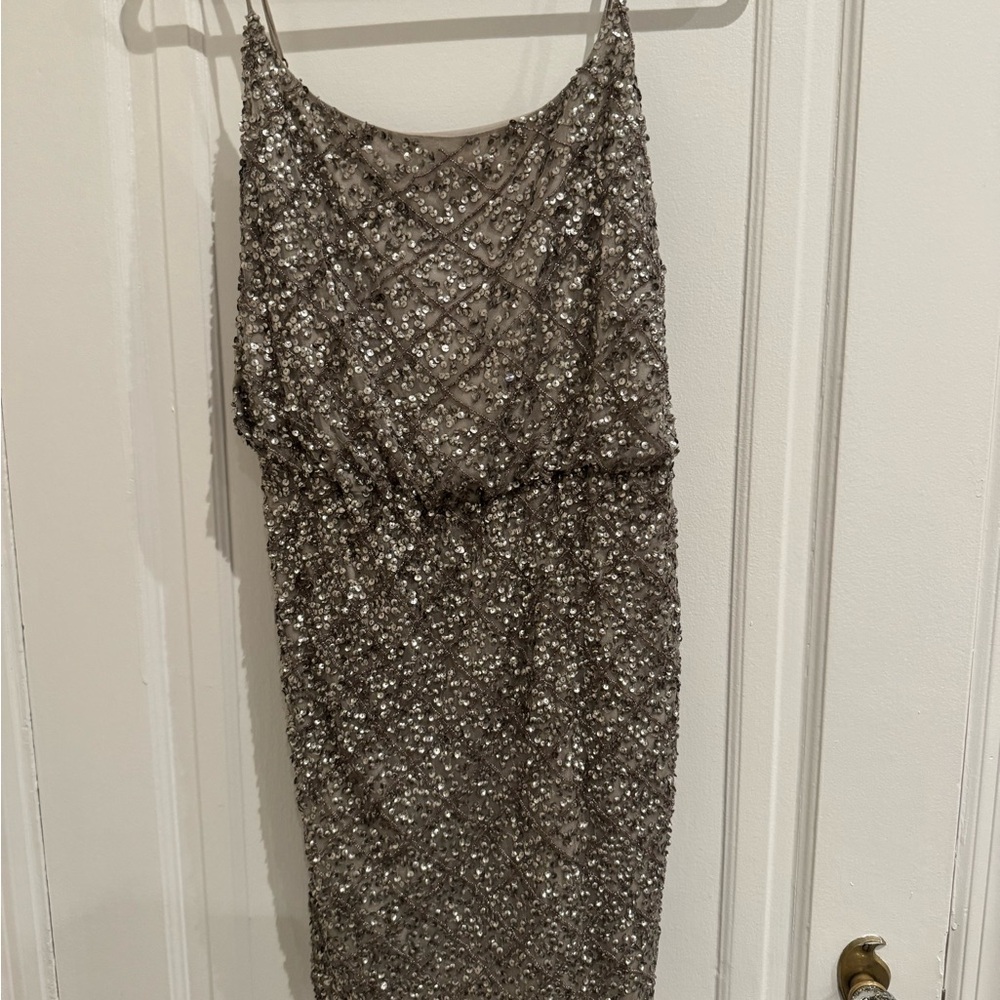 W118 by Walter Baker Glittering Silver Mini Dress